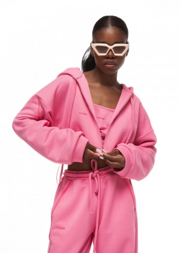 Худи PINK MIAMI в розовом цвете - 40-42 (XS-S) - Розовый