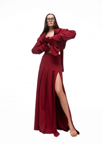 Юбка CHERRY LOST в бордовом цвете - 40-42 (XS-S) - Бордовый