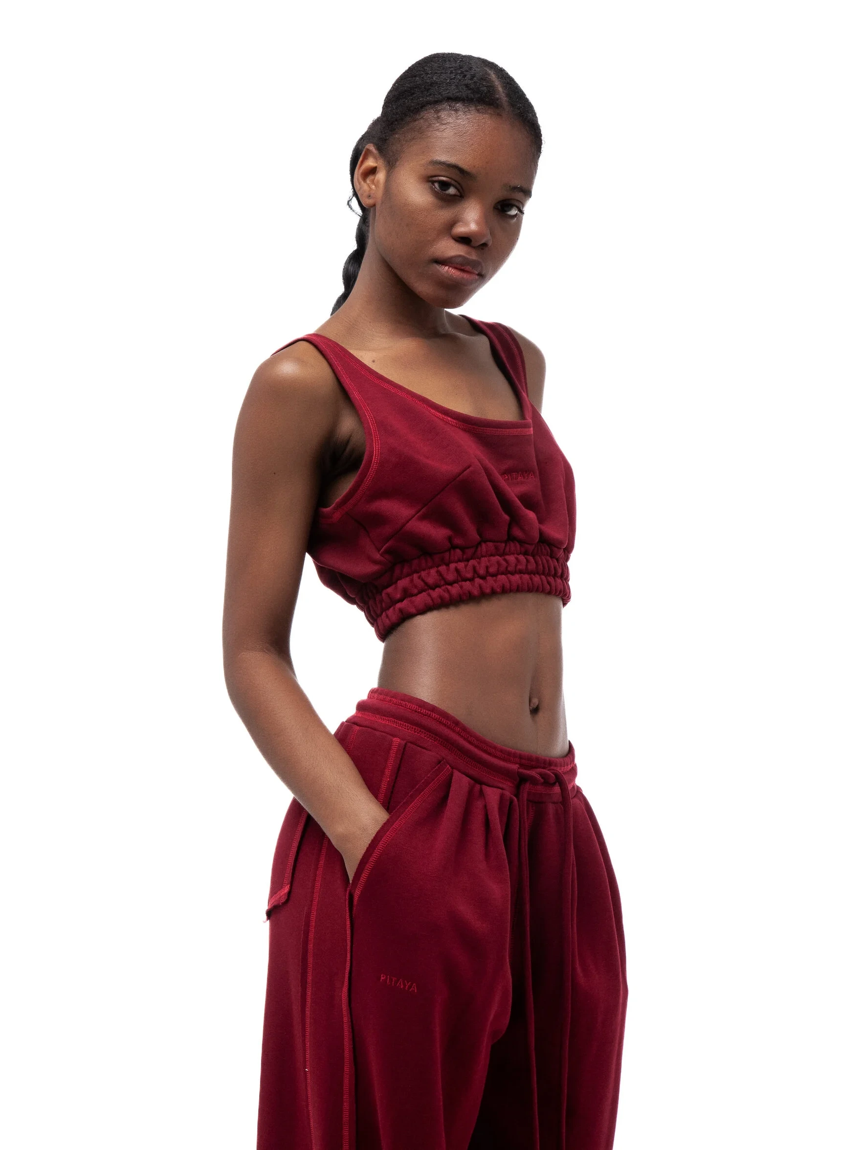 Топ CHERRY GOLF в вишневом цвете - 40-42 (XS-S) - Вишневый